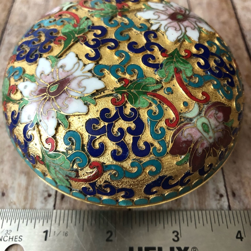 Vintage cloisonné trinket box